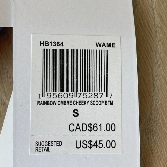 NEW Hurley Womens Small Rainbow Ombre Cheeky Scoop Bikini Bottom Swimwear - Picture 4 of 11